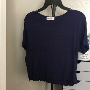 Navy blue crop top